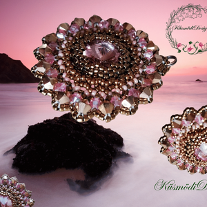  Mandala Gyöngy medál - SZERelem - Rózsaszín, Arany (Rosegold) - ékszer - nyaklánc - medálos nyaklánc - Meska.hu
