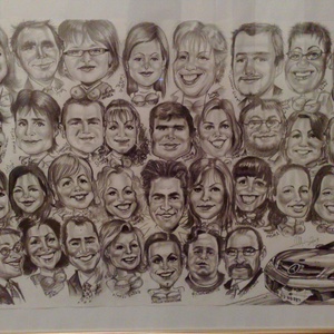 Csoport karikatúra cégeknek baráti társaságoknak. - művészet - grafika & illusztráció - ceruzarajz - Meska.hu