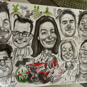 Csoport karikatúra cégeknek baráti társaságoknak., Művészet, Grafika & Illusztráció, Ceruzarajz, Fotó, grafika, rajz, illusztráció, MESKA