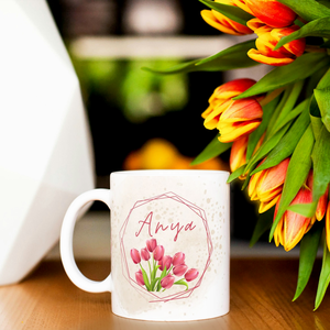 Anya tulipánnal bögre, Otthon & Lakás, Konyhafelszerelés, tálalás, Tálalás, Bögre & Csésze, Mindenmás, MESKA