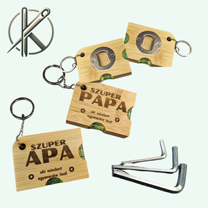 Szuper APA � Szuper Papa vízmérték kulcstartó sörnyitóval - Meska.hu