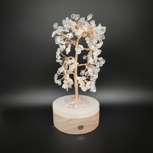 Hegyikristály elemes ásvány fa hangulatlámpa 20 cm, Kellékek & szerszámok, Ásvány alapanyag, , MESKA