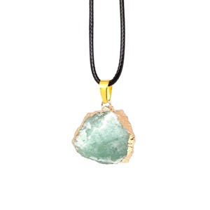 Természetes bőség aventurin nyers medál nyaklánccal réz díszítéssel 3�4cm, Ékszer, Nyaklánc, Medálos nyaklánc, , MESKA