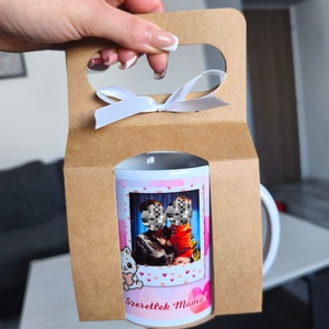 Egyedi bögre Fekete/barna díszdobozban , Otthon & Életmód, Konyhafelszerelés, tálalás, Tálalás, Bögre & Csésze, Mindenmás, MESKA