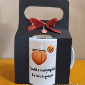 Egyedi bögre Fekete/barna díszdobozban  - otthon & életmód - konyhafelszerelés, tálalás - tálalás - bögre & csésze - Meska.hu