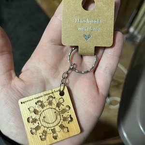 Négyzet kulcstartó, Táska & Tok, Kulcstartó & Táskadísz, Kulcstartó, Gravírozás, pirográfia, MESKA