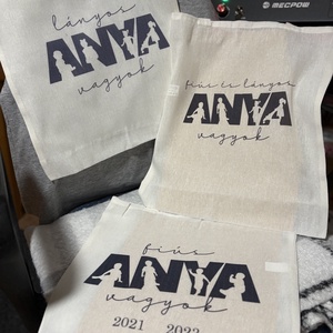 Lányos anya vagyok vászonszatyor - táska & tok - bevásárlás & shopper táska - shopper, textiltáska, szatyor - Meska.hu