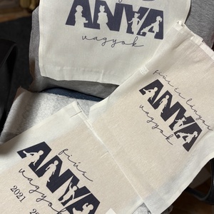 Fiús és lányos anya vagyok vászonszatyor - táska & tok - bevásárlás & shopper táska - shopper, textiltáska, szatyor - Meska.hu