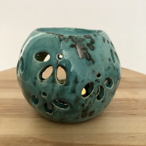 Türkiz illóolaj-párologtató gömb - otthon & életmód - gyertya, illat, aroma - párologtató - Meska.hu