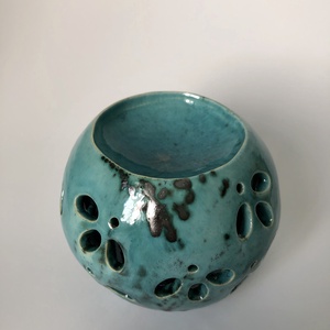 Türkiz illóolaj-párologtató gömb - otthon & életmód - gyertya, illat, aroma - párologtató - Meska.hu