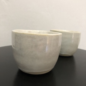 Gyöngyház fehér kerámia espresso pohárka - otthon & életmód - konyhafelszerelés, tálalás - tálalás - bögre & csésze - Meska.hu