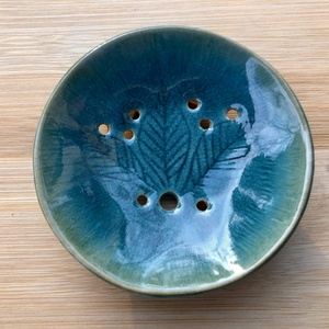 Türkiz szappantartó, Otthon & Életmód, Fürdőszoba, Szappantartó, Kerámia, MESKA