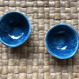 Türkisz-kék kerámia tálka , Otthon & Életmód, Konyhafelszerelés, tálalás, Flaska, csatos üveg, Kerámia, MESKA