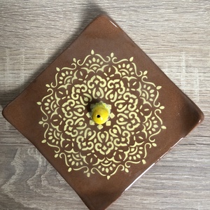 Mandalás füstolőtartó - otthon & életmód - dekoráció - spiritualitás - füstölő és füstölőtartó - Meska.hu