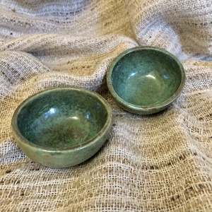 Mártogatós tálka - menta-bronz - Meska.hu