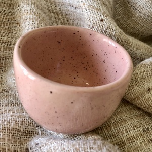 Babarózsaszín kerámia cappuccino pohár - otthon & életmód - konyhafelszerelés, tálalás - tálalás - pohár - Meska.hu