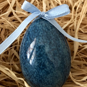 Kék kerámia tojás  - Meska.hu