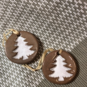 Karácsonyfa dísz - terrakotta, Karácsony, Karácsonyi lakásdekoráció, Karácsonyfadíszek, Kerámia, Agyagozás, MESKA