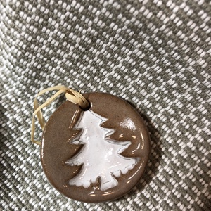 Karácsonyfa dísz - terrakotta - karácsony - karácsonyi lakásdekoráció - karácsonyfadíszek - Meska.hu