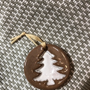 Karácsonyfa dísz - terrakotta - karácsony - karácsonyi lakásdekoráció - karácsonyfadíszek - Meska.hu