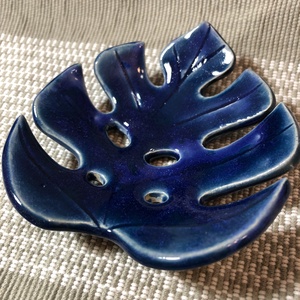 Indigókék kerámia szappantartó , Otthon & Életmód, Fürdőszoba, Szappantartó, Kerámia, Agyagozás, MESKA