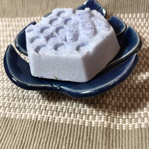 Indigókék kerámia szappantartó  - otthon & életmód - fürdőszoba - szappantartó - Meska.hu