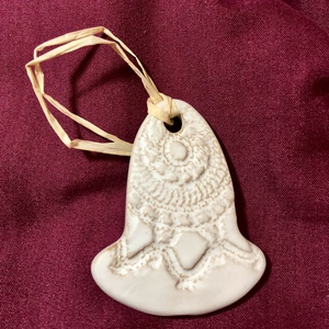 Fehér harang karácsonyi dísz - Meska.hu