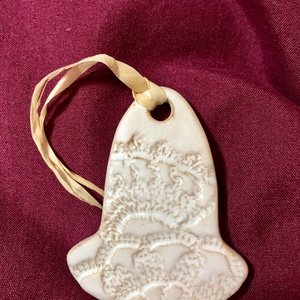 Fehér harang karácsonyi dísz - karácsony - karácsonyi lakásdekoráció - karácsonyfadíszek - Meska.hu