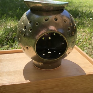Menta-patina illóolaj-párologtató gömb - otthon & életmód - gyertya, illat, aroma - párologtató - Meska.hu