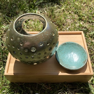 Menta-patina illóolaj-párologtató gömb - otthon & életmód - gyertya, illat, aroma - párologtató - Meska.hu