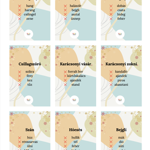 Karácsonyi Játékcsomag- Családi élmény az ünnepekhez( Letölthető, nyomtataható) - játék & sport - táblajáték és kártyajáték - társasjátékok - Meska.hu