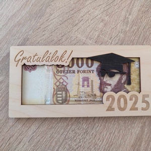 Ballagási pénzátadó doboz 5000 forintos címlethez, Otthon & Életmód, Papír, írószer, Ajándékozás kellékei, Pénzátadó doboz, Famegmunkálás, Gravírozás, pirográfia, MESKA