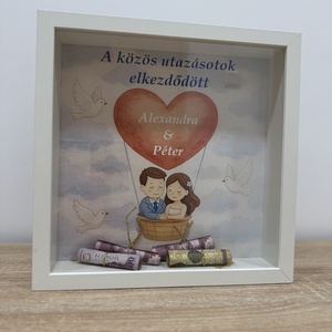 Esküvői pénzátadó képkeret  személyre szabható ajándék, Esküvő, Emlék & Ajándék, Nászajándék, Esküvői pénzátadó képkeret, Mindenmás, MESKA