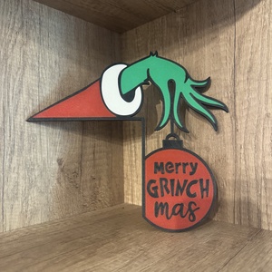 Grincs témájú ajtódísz  Karácsonyi dekoráció - karácsony - adventi díszek - adventi ajtódísz - Meska.hu