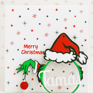 Grincs karácsonyfadísz  személyre szabható névvel, Karácsony, Karácsonyi lakásdekoráció, Karácsonyfadíszek, , MESKA