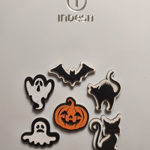 Halloween hűtőmágnes szett  lézervágott fa dekor  Őszi dísz, kézműves ajándék  KV Lithobox - Meska.hu