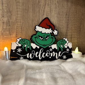 Grincs karácsonyi ajtódekoráció  - karácsony - karácsonyi lakásdekoráció - karácsonyi ajtódíszek - Meska.hu