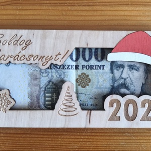 Karácsonyi pénzátadó doboz 20000 forintos címlethez - Meska.hu