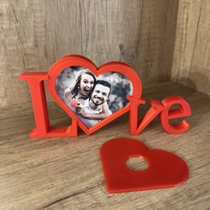 Szív alakú fényképtartó � LOVE felirattal - otthon & életmód - papír, írószer - album & fotóalbum - Meska.hu