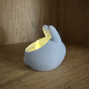 Nyuszis mécsestartó - ünnepi díszek, dekorációk - húsvéti díszek és dekorációk - húsvéti asztaldíszek - Meska.hu