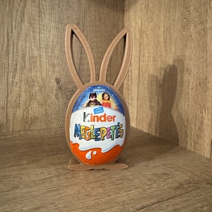 Nyuszis kinder tojás tartó - ünnepi díszek, dekorációk - húsvéti díszek és dekorációk - húsvéti ajándékátadó - Meska.hu