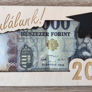 Ballagási pénzátadó doboz 20000 forintos címlethez, Otthon & Életmód, Papír, írószer, Ajándékozás kellékei, Pénzátadó doboz, Famegmunkálás, Gravírozás, pirográfia, MESKA