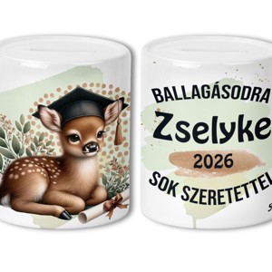 Névvel kérhető Szarvas - 2026 évi Ballagásra mintás persely, , , Stílusos pénzátadás, ami örök emlék marad! Szeretnéd az anyagi támogatást a megszokott, unalmas bor..., MESKA
