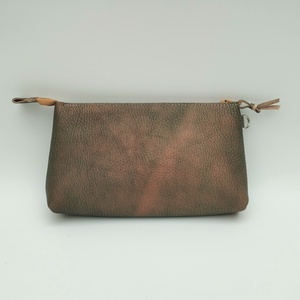 Zöld-bronz színátmenetes bőr cipzáros neszesszer Barchetta 021 Max - táska & tok - neszesszer - Meska.hu