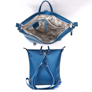 Kék bőr válltáska és hátizsák City M 036 - táska & tok - variálható táska - Meska.hu