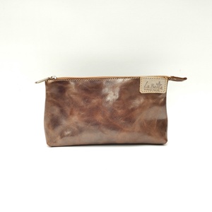 Lilásbarna selyemfényű bőr cipzáros neszesszer Barchetta 039 Max - táska & tok - neszesszer - Meska.hu