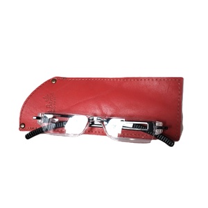 Korallpiros bőr szemüvegtok Oculos 002 S - táska & tok - pénztárca & más tok - szemüvegtok - Meska.hu