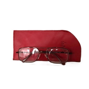 Meggypiros bőr szemüvegtok Oculos 019 M - táska & tok - pénztárca & más tok - szemüvegtok - Meska.hu
