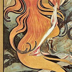 Alfons Mucha-Biscuits Le Févre Utile üvegkép - otthon & életmód - dekoráció - kép & falikép - üvegkép - Meska.hu
