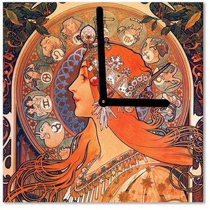 Falióra - Alfons Mucha-Zodiákus - Meska.hu